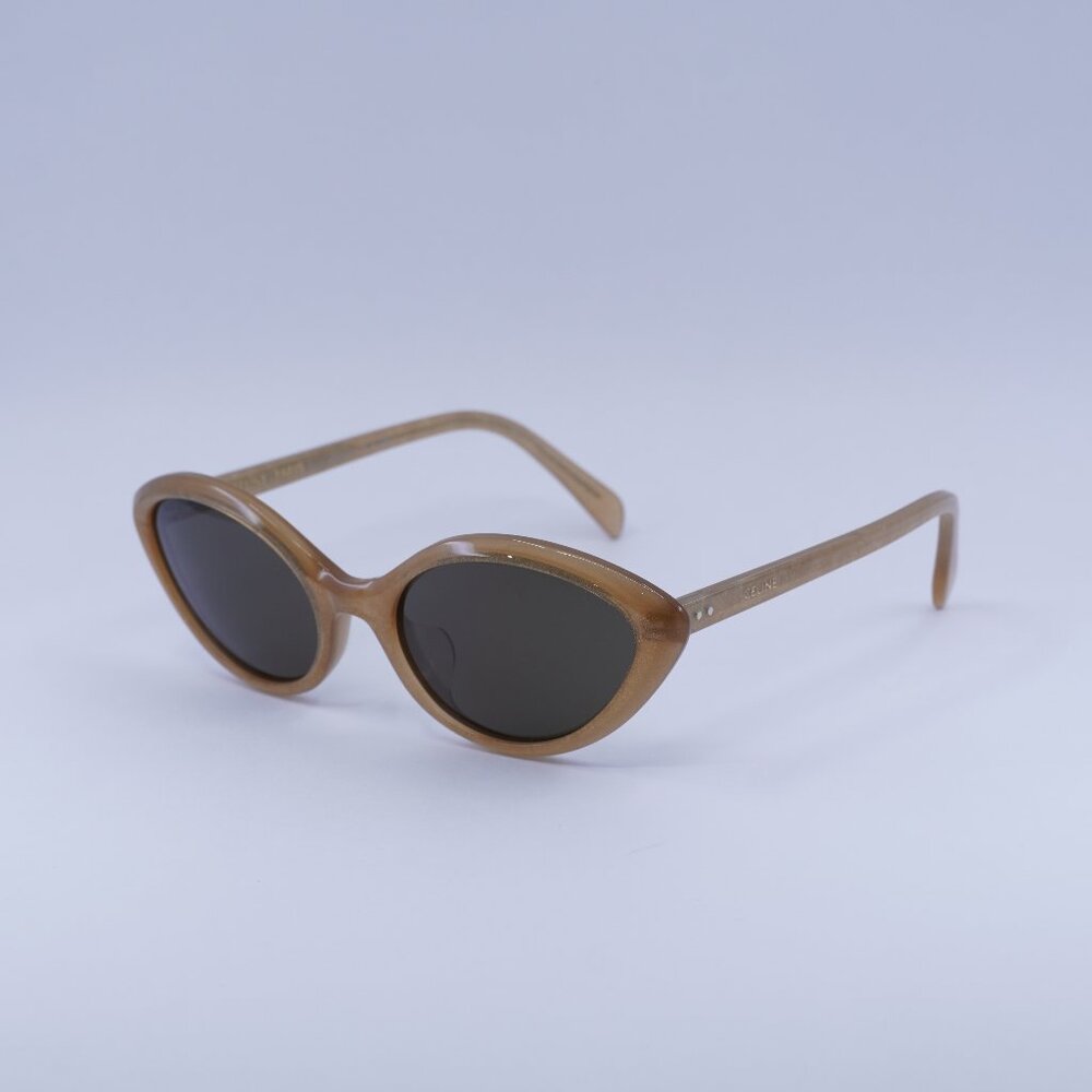 🕶️ New Celine CL40264U 59E Sunglasses - Peach Glitter Frame, Brown Lenses